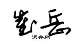 朱錫榮崔岳草書個性簽名怎么寫