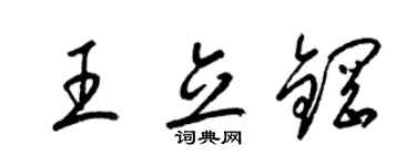 梁錦英王立鋼草書個性簽名怎么寫