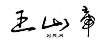 曾慶福王山帝草書個性簽名怎么寫