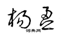 曾慶福楊盈草書個性簽名怎么寫