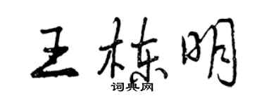 曾慶福王棟明行書個性簽名怎么寫