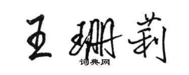 駱恆光王珊莉行書個性簽名怎么寫