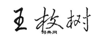 駱恆光王枚樹行書個性簽名怎么寫