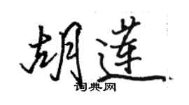 駱恆光胡蓮行書個性簽名怎么寫