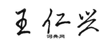 駱恆光王仁興行書個性簽名怎么寫