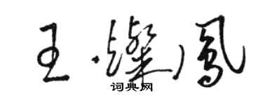 駱恆光王燦鳳草書個性簽名怎么寫