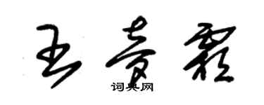 朱錫榮王夢霜草書個性簽名怎么寫