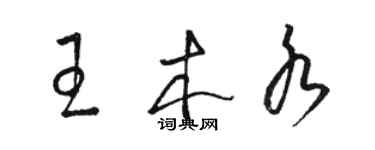 駱恆光王木水草書個性簽名怎么寫