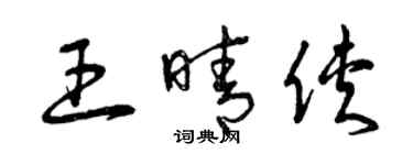 曾慶福王晴俠草書個性簽名怎么寫