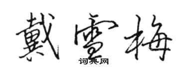駱恆光戴雪梅行書個性簽名怎么寫