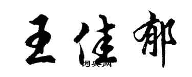 胡問遂王佳郁行書個性簽名怎么寫