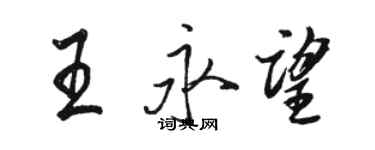 駱恆光王永望行書個性簽名怎么寫