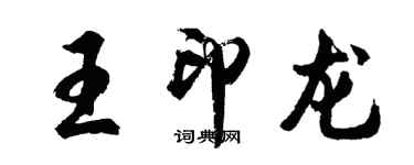 胡問遂王印龍行書個性簽名怎么寫