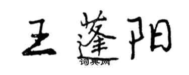 曾慶福王蓬陽行書個性簽名怎么寫