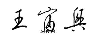 梁錦英王富興草書個性簽名怎么寫