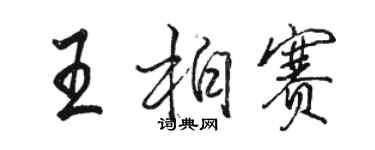 駱恆光王柏賽行書個性簽名怎么寫