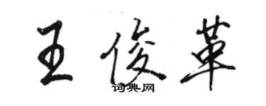 駱恆光王俊革行書個性簽名怎么寫