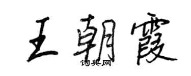 王正良王朝霞行書個性簽名怎么寫