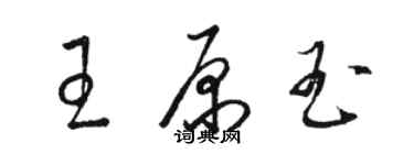 駱恆光王原玉草書個性簽名怎么寫