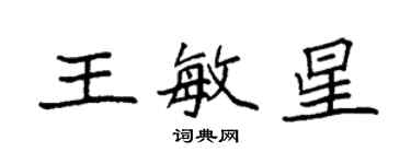 袁強王敏星楷書個性簽名怎么寫