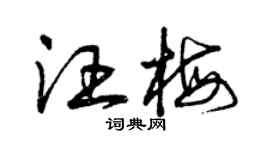 曾慶福汪梅草書個性簽名怎么寫