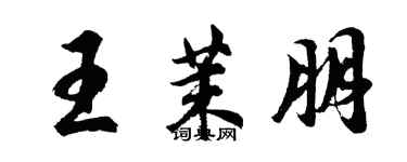 胡問遂王茉朋行書個性簽名怎么寫