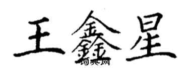 丁謙王鑫星楷書個性簽名怎么寫