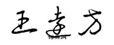 曾慶福王遠方草書個性簽名怎么寫