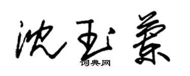 朱錫榮沈玉蘭草書個性簽名怎么寫