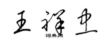 梁錦英王祥忠草書個性簽名怎么寫