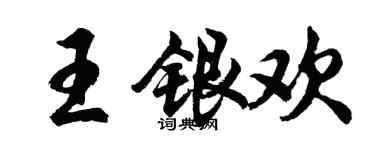 胡問遂王銀歡行書個性簽名怎么寫