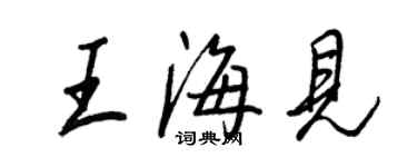 王正良王海見行書個性簽名怎么寫