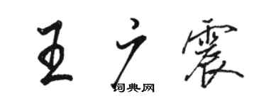 駱恆光王廣震行書個性簽名怎么寫