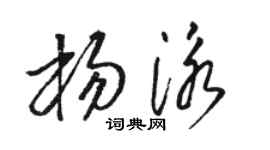 駱恆光楊泳草書個性簽名怎么寫
