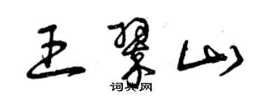 曾慶福王翠山草書個性簽名怎么寫