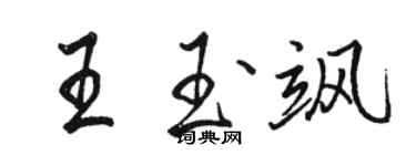 駱恆光王玉颯行書個性簽名怎么寫