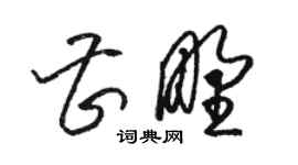 駱恆光曹野草書個性簽名怎么寫