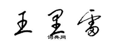 梁錦英王里雷草書個性簽名怎么寫