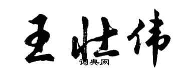 胡問遂王壯偉行書個性簽名怎么寫