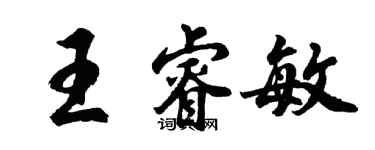 胡問遂王睿敏行書個性簽名怎么寫