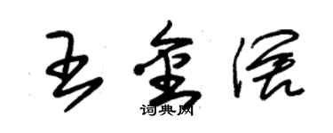 朱錫榮王金闊草書個性簽名怎么寫