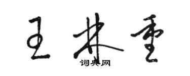 駱恆光王林重草書個性簽名怎么寫