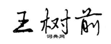 曾慶福王樹前行書個性簽名怎么寫