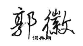 駱恆光郭徽行書個性簽名怎么寫