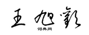 梁錦英王旭歡草書個性簽名怎么寫