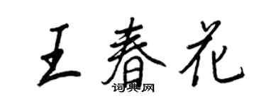王正良王春花行書個性簽名怎么寫