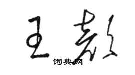 駱恆光王顏草書個性簽名怎么寫