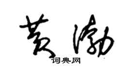 朱錫榮黃渤草書個性簽名怎么寫