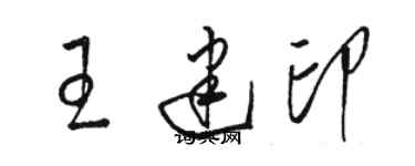 駱恆光王建印草書個性簽名怎么寫