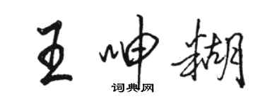 駱恆光王呻糊行書個性簽名怎么寫
